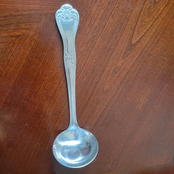 Vintage Spoonful Comfort Silver-Plated Soup Ladle 7" Ornate Handle Design - Picture 1 of 5